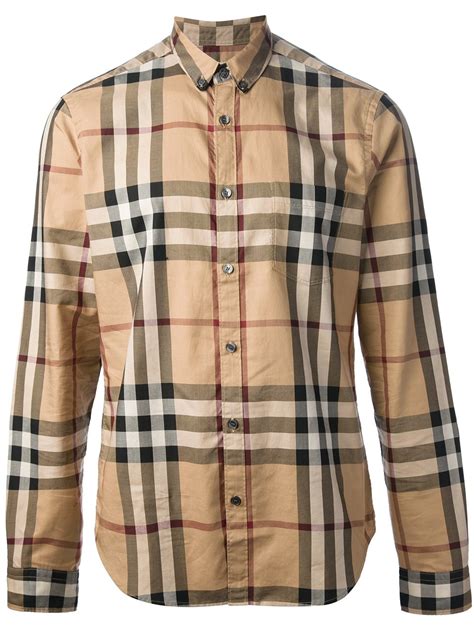 burberry brit mend long sleeve multi colored checkerd shit cotton|thomas Burberry knit shirt.